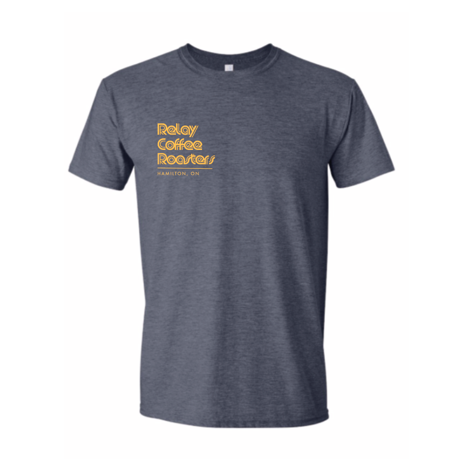 T-Shirt - Navy Heather - RELAY Coffee Roasters